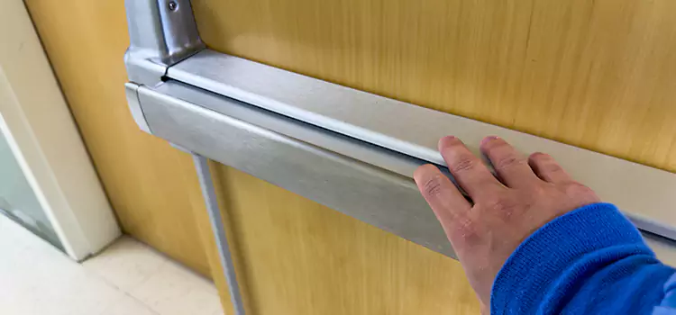 Installing a Push Bar on a Door Columbine